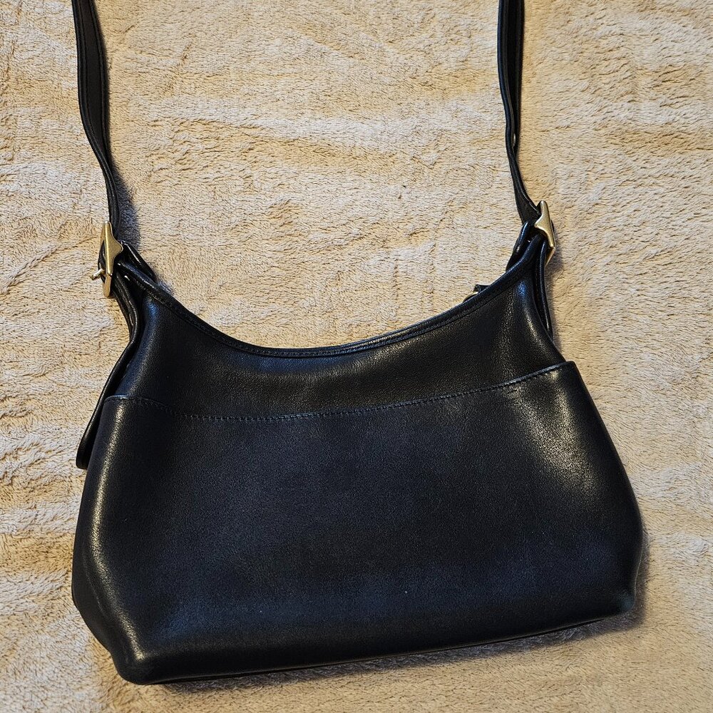 Black leather Coach bag